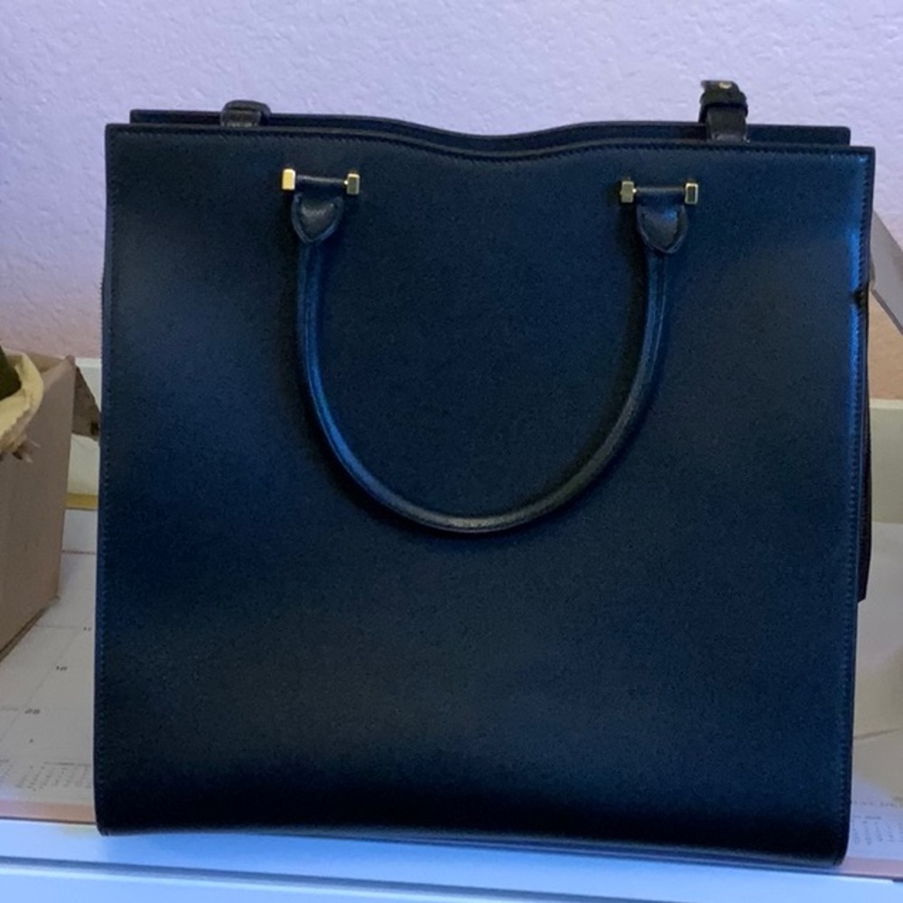 YSL Uptown Tote With Envelope - Black Leather - Picture 3 of 7